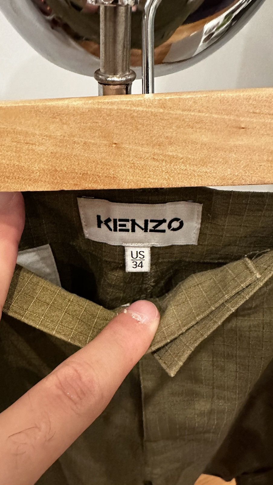 Kenzo Kenzo Olive Ripstop Cargo Shorts Size US 36 / EU 52 - 7 Thumbnail