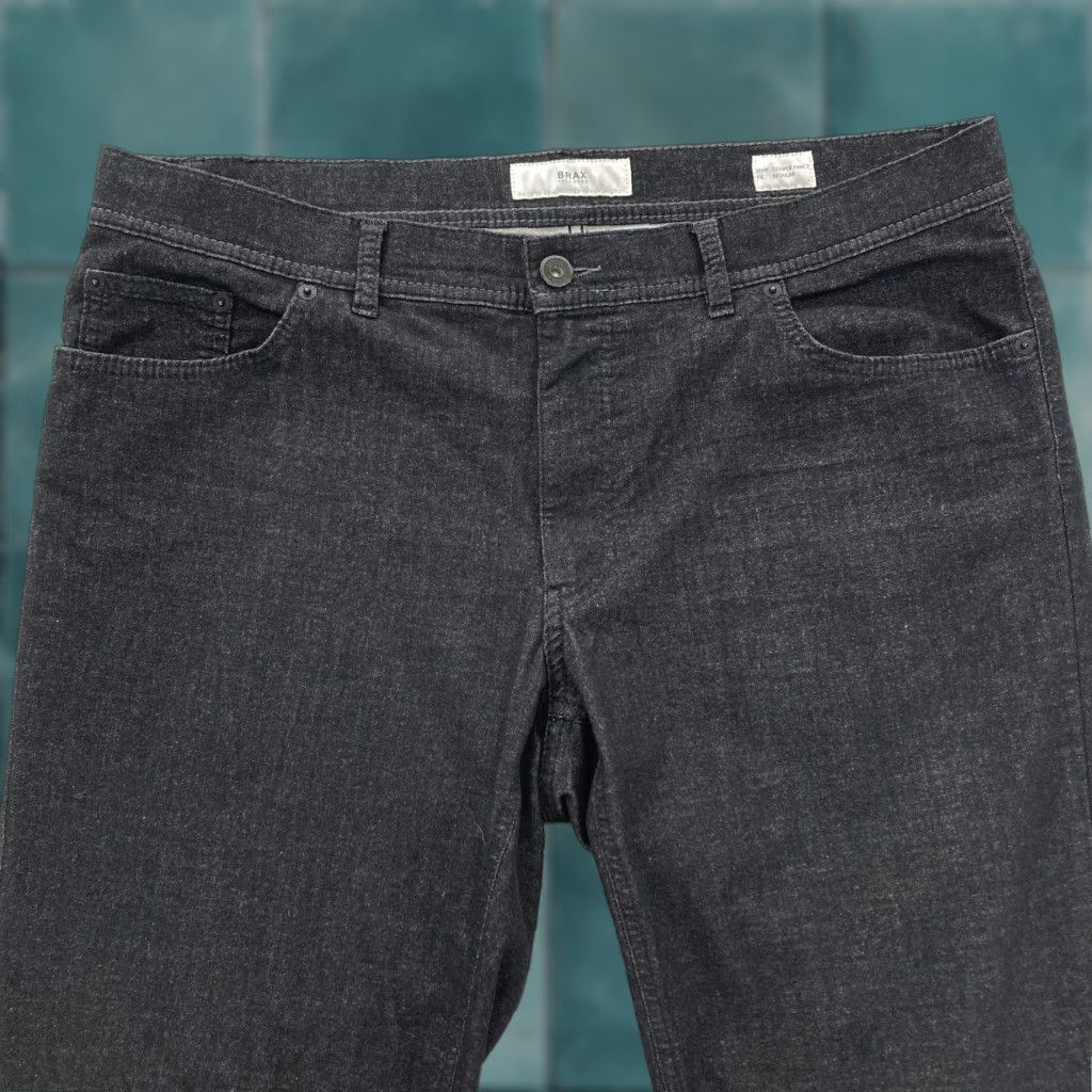 BRAX Brax Cooper Fancy Pants Mens 38x25 Black Stretch Fabric Straight Leg Chino Size US 38 / EU 54 - 1 Thumbnail