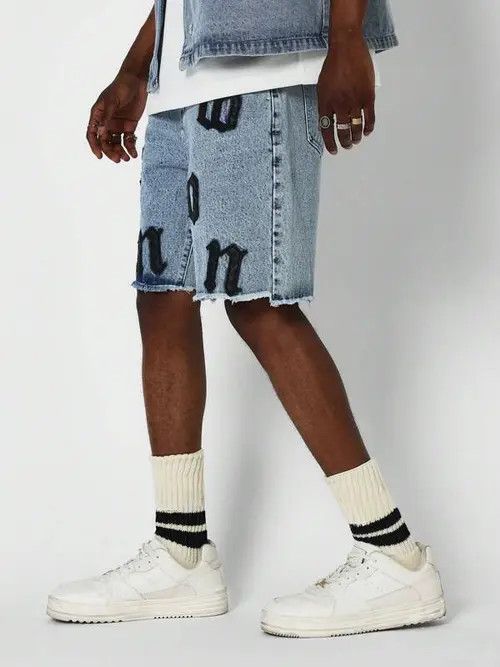 Jean Denim Jeans DRIP Shorts Jorts Size US 32 / EU 48 - 3 Thumbnail