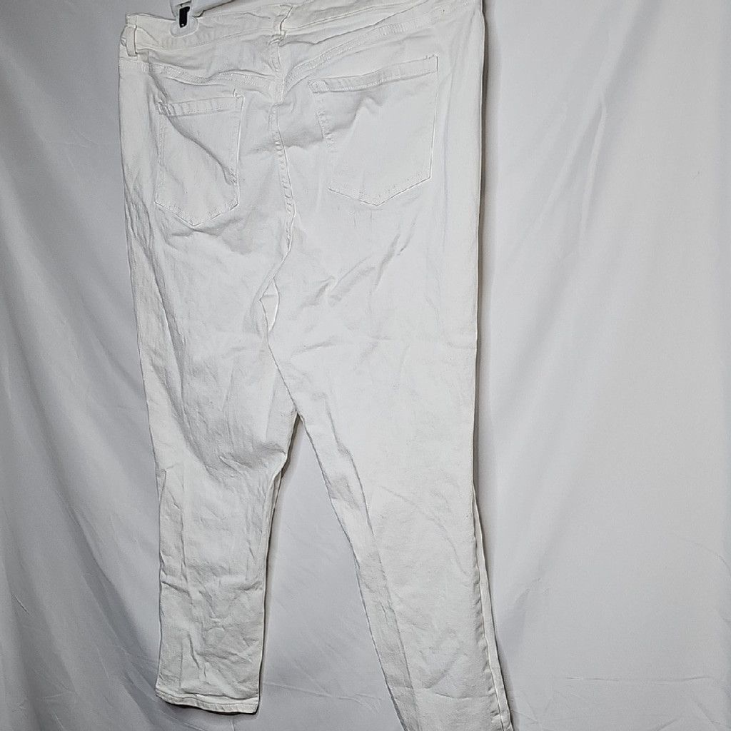 Jason Wu Jason Wu White Denim Cropped High Rise Skinny Jeans Sz 18 W Size 40" / US 18 - 5 Thumbnail