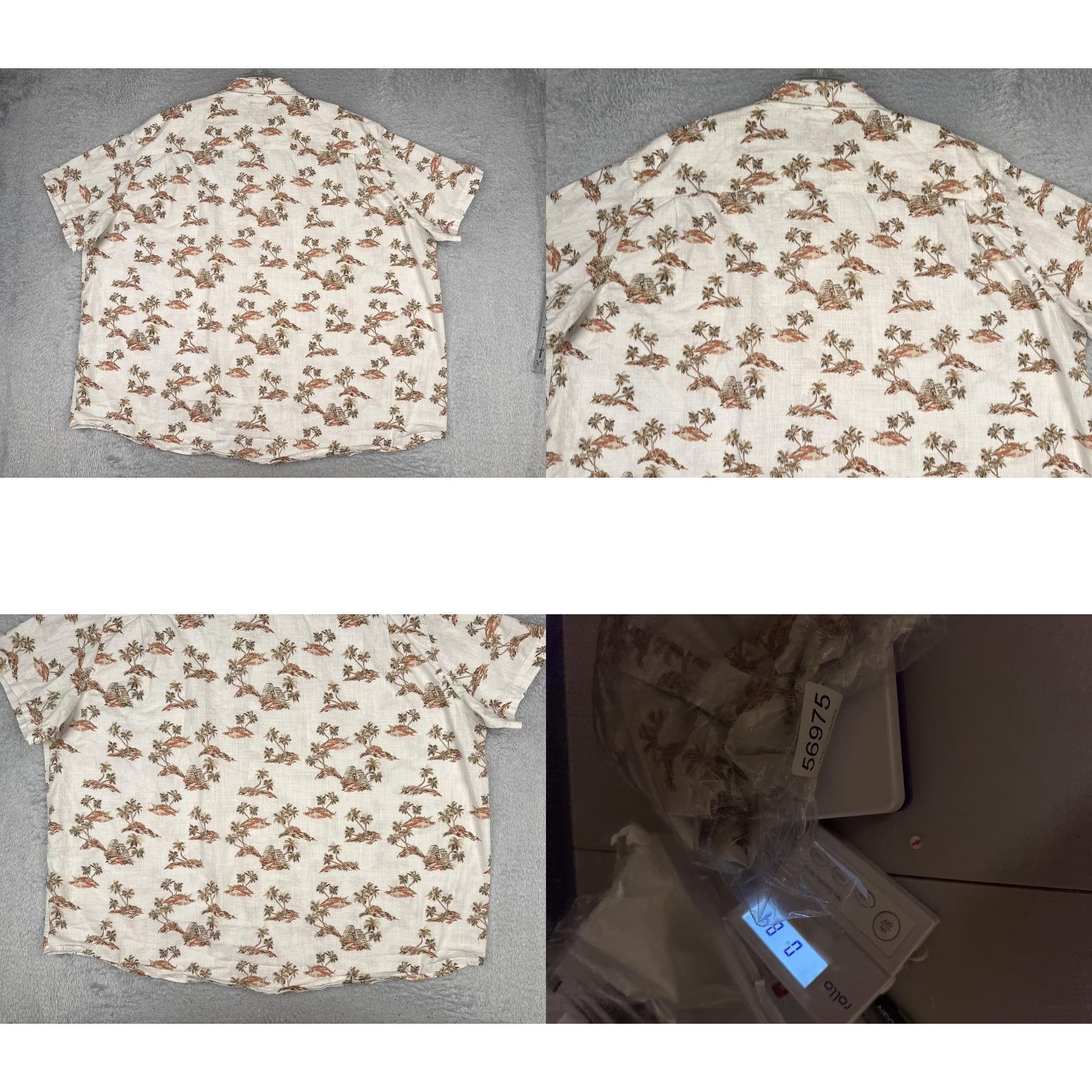 Vintage Mutual Weave Shirt Mens 4XL White Short Sleeve Hawaiian Button Up Palm Tree Size US XXL / EU 58 / 5 - 9 Thumbnail