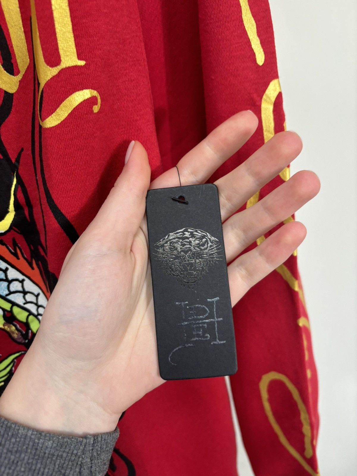 Christian Audigier Ed Hardy Chinese Dragon Tattoo Logo NEW Red Hype Hoodie Size US M / EU 48-50 / 2 - 11 Thumbnail