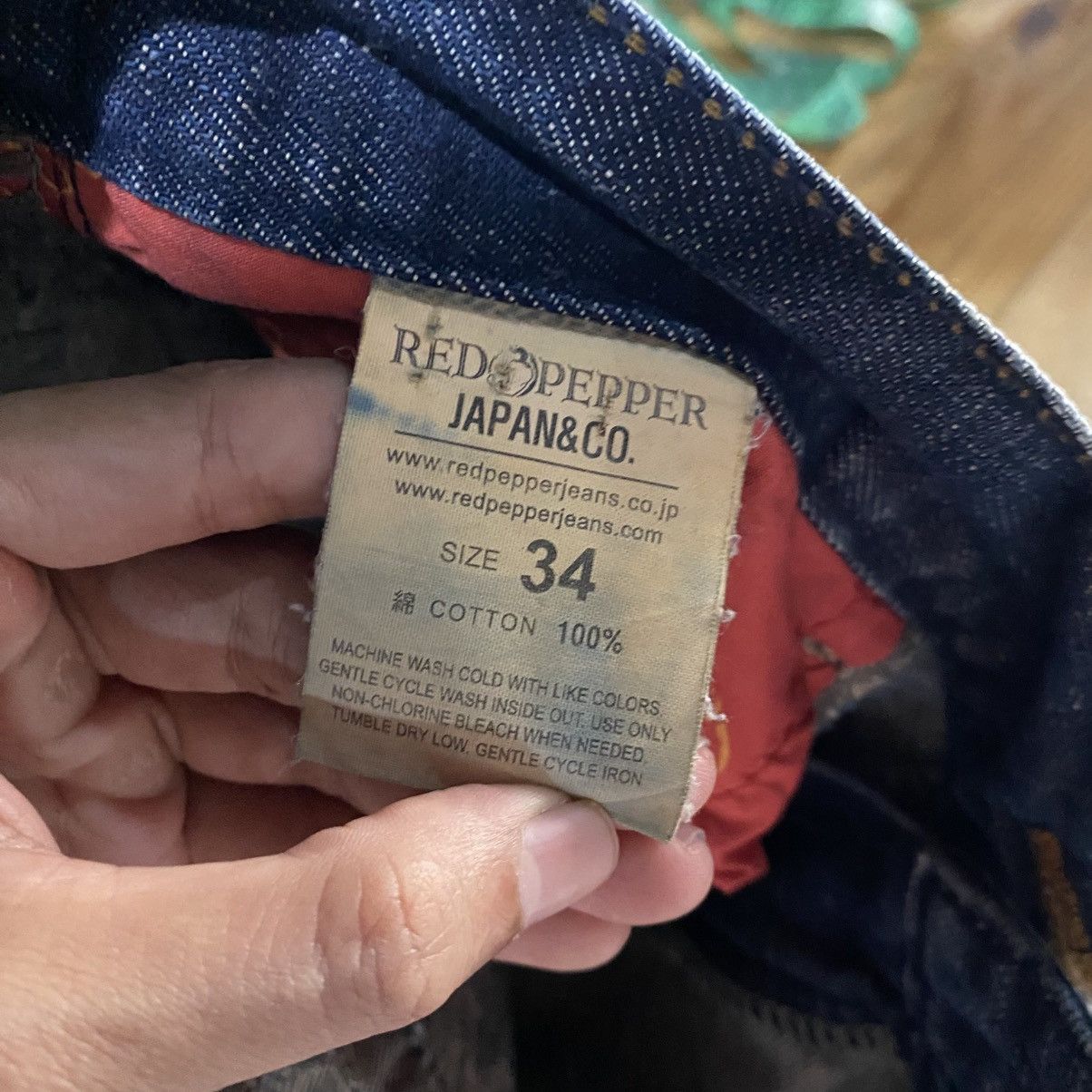 Le Grande Bleu (L.G.B.) Y2K Red Pepper Japan Embroidered Wings Denim Size US 34 / EU 50 - 22 Thumbnail
