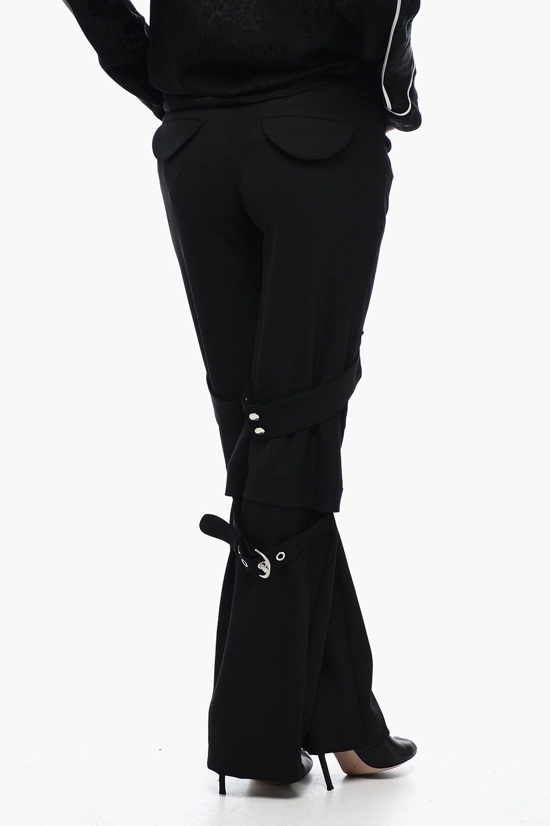 Off-White og1mm1125 Wool Blended Cargo Pant in Black Size 27" / US 4 / IT 40 - 2 Thumbnail