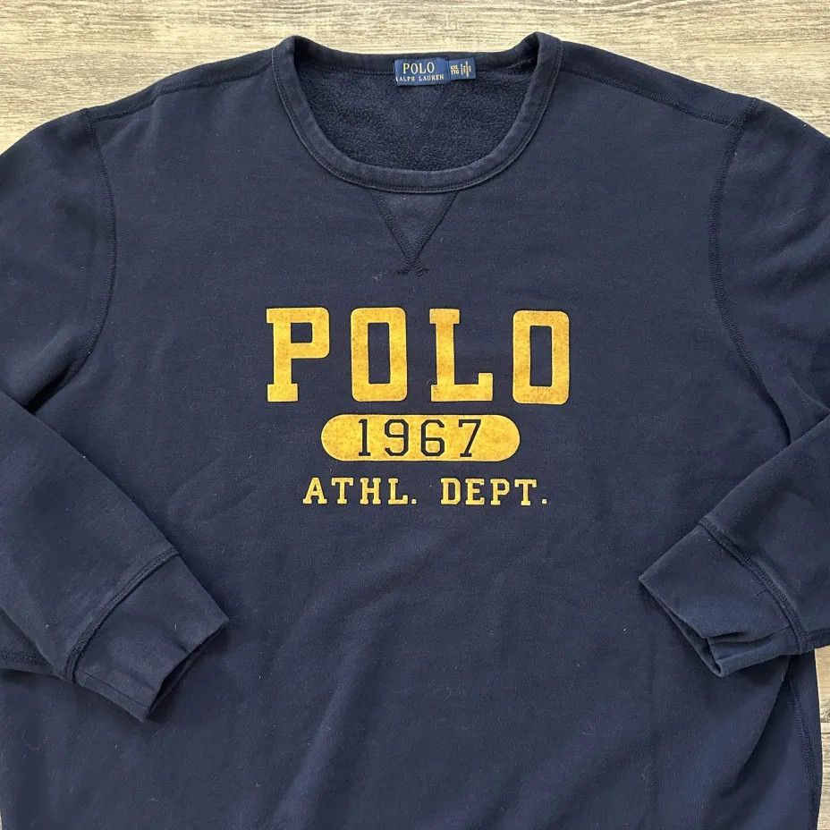 Polo Ralph Lauren Polo Ralph Lauren Vintage Fleece 1967 Athl. Dept. Sweatshirt Size US XXL / EU 58 / 5 - 2 Thumbnail