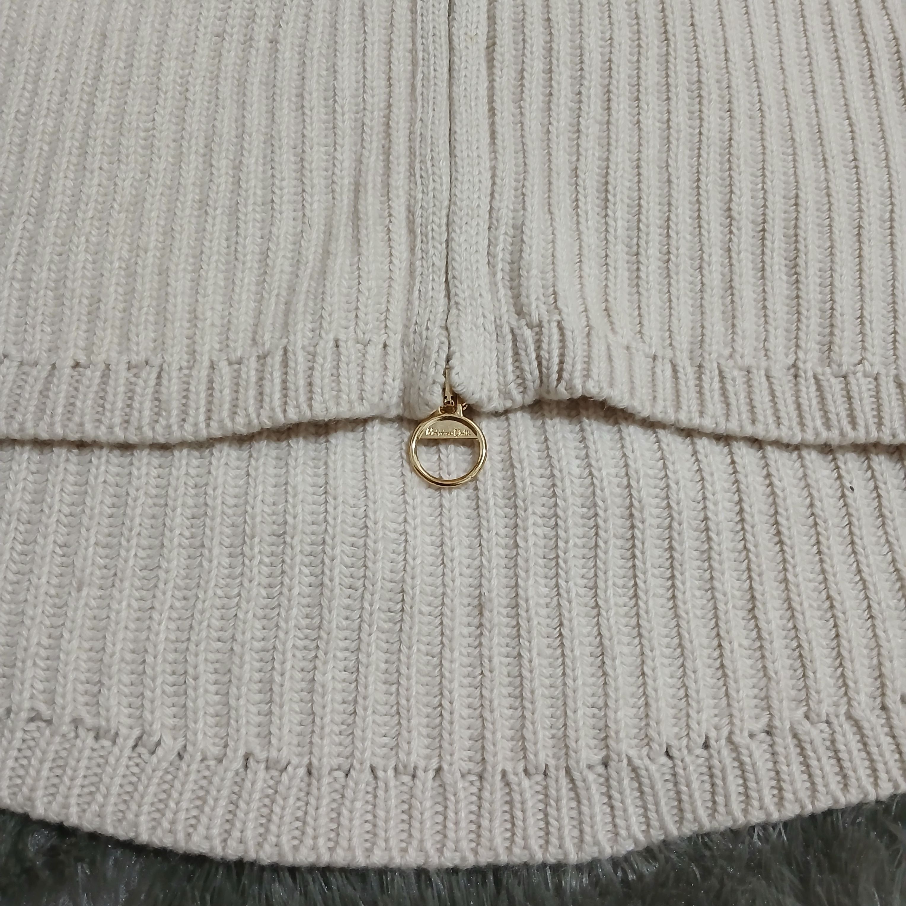 Massimo Dutti Massimo Dutti Double Zipper Knit Cream Sweater Size M / US 6-8 / IT 42-44 - 9 Thumbnail