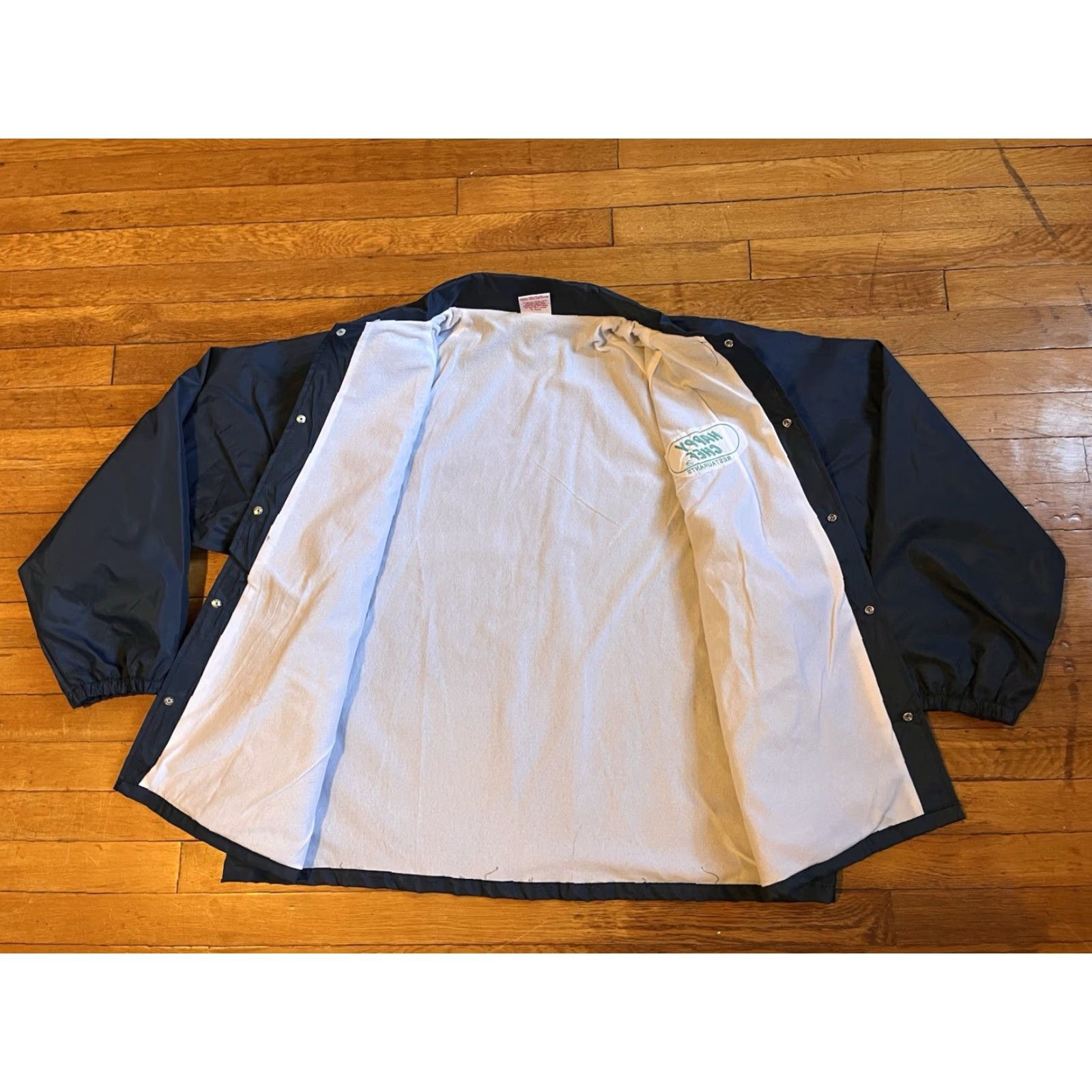 Vintage VINTAGE Cardinal Jacket Men’s 2XL Bomber Blue 90s Happy Chef Restaurants Logo Zip Pockets Short Coat USA Size US XXL / EU 58 / 5 - 6 Thumbnail