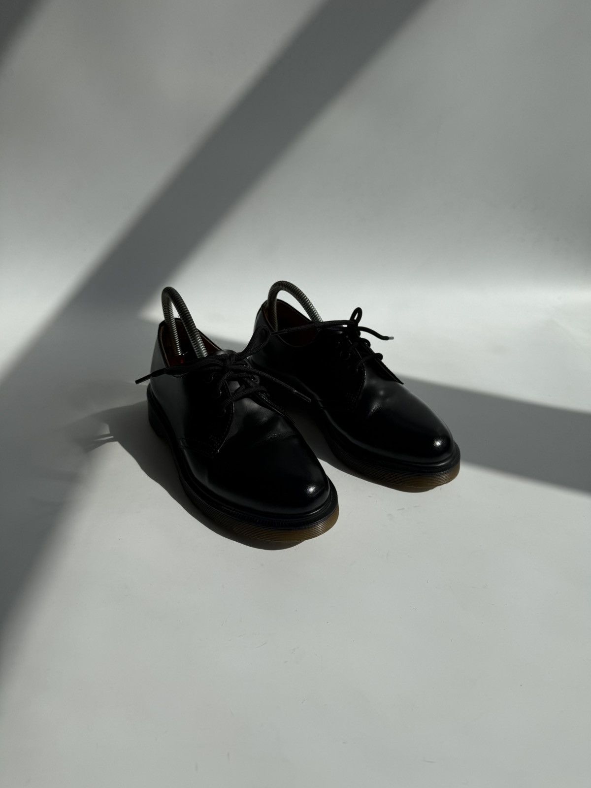 Dr. Martens Dr. Martens 1461 PW Black Smooth Leather 3-Eye Shoes Size US 6 / IT 36 - 2 Thumbnail