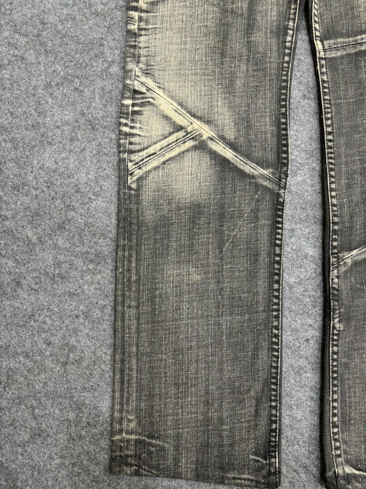 Japanese Brand 💥Art💥EDGEXRUPERT Designer Asymetrical Patchwork Denim F572 Size US 33 - 9 Thumbnail