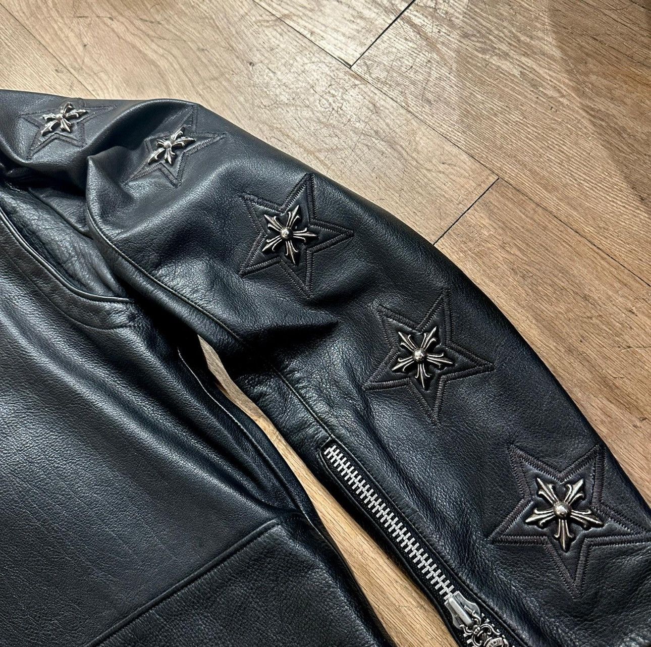 Chrome Hearts 1993 Chrome Hearts Lace-Up Leather Jacket Size US L / EU 52-54 / 3 - 5 Thumbnail