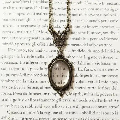 Jewelry × Other Vintage Transparent Glass Pendant Necklace Size ONE SIZE - 1 Thumbnail