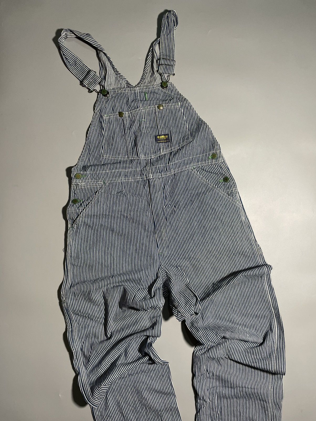 Oshkosh Vintage Oshkosh Hickory Stripes Overall Size US 34 / EU 50 - 3 Thumbnail
