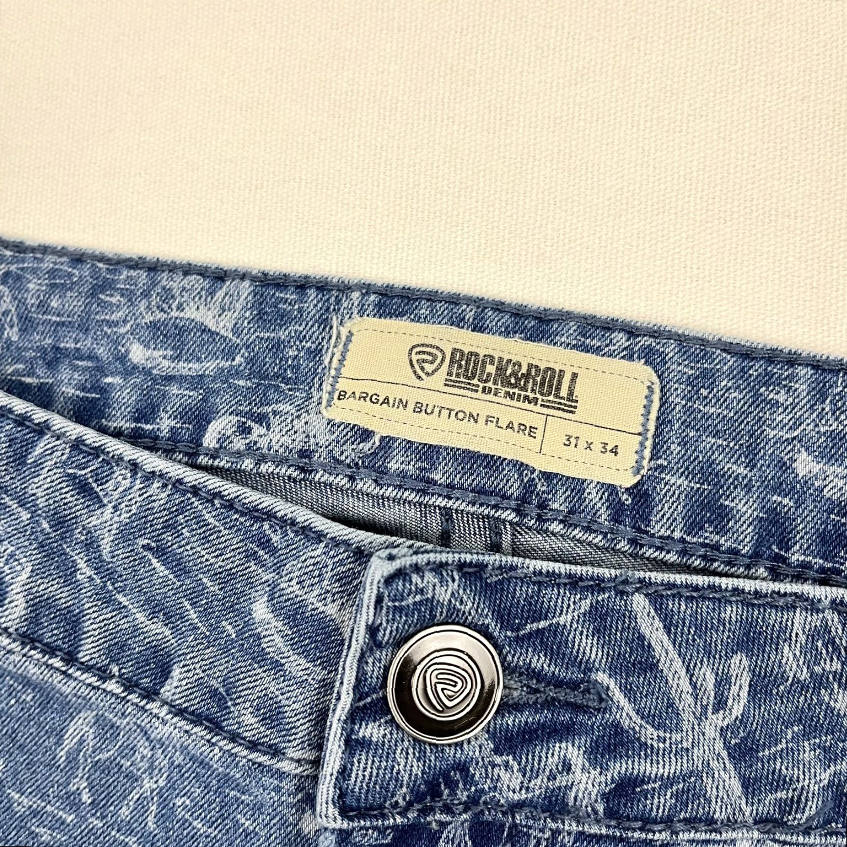 Denime VINTAGE Rock & Roll Jeans Women 31 x 34 Denim Flare Button Jeans Cowgirl Western Cowgirl Rock & Roll Size 24" / US 00 / IT 34 - 2 Thumbnail