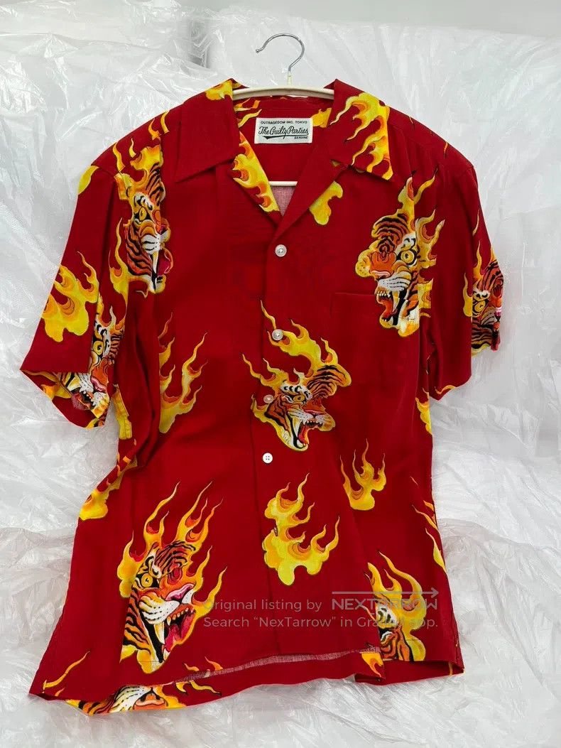 Wacko Maria Wacko Maria Co-branded flame tiger print elegant style Haw Size US S / EU 44-46 / 1 - 1 Thumbnail