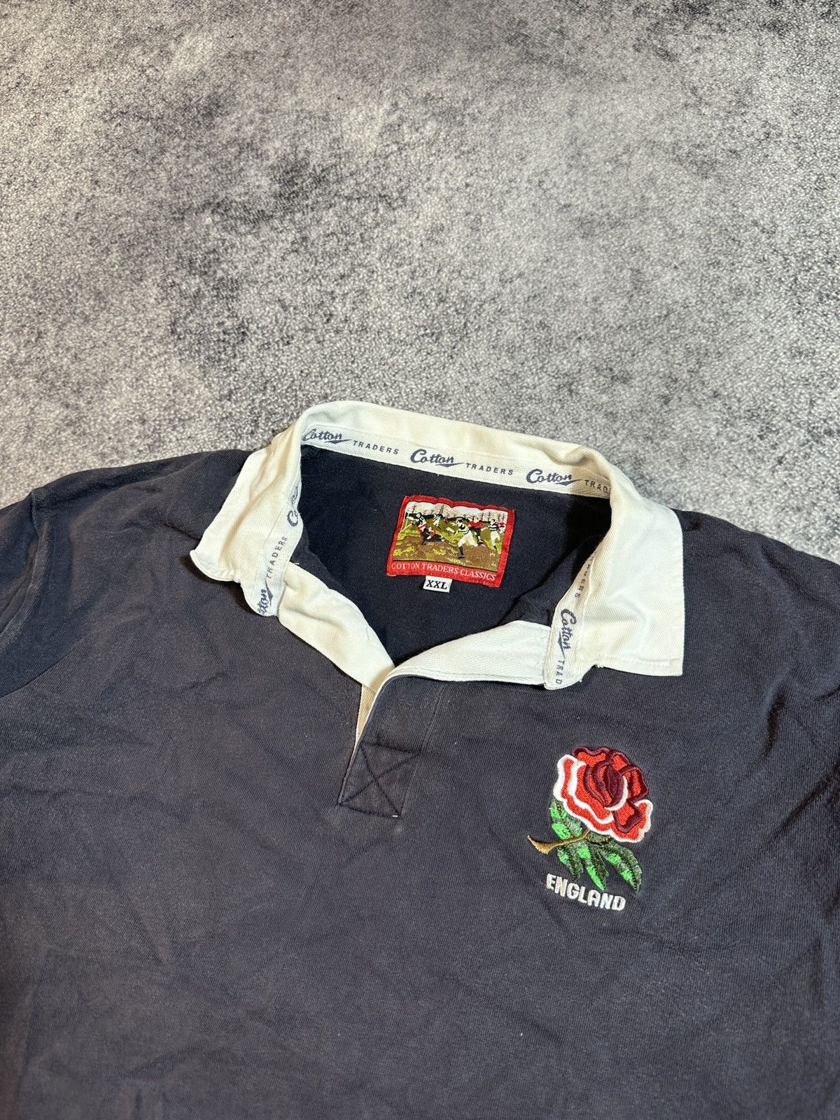 Cotton Traders × Vintage Vintage Cotton Traders England Long Rugby Polo Streetwear Size US XXL / EU 58 / 5 - 2 Thumbnail