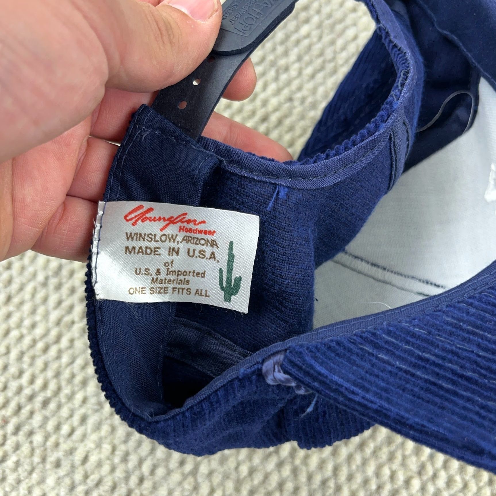 Vintage VINTAGE American Gilsonite Corduroy Snapback Hat Men Blue 90s Retro Truckers Cap Size ONE SIZE - 7 Thumbnail
