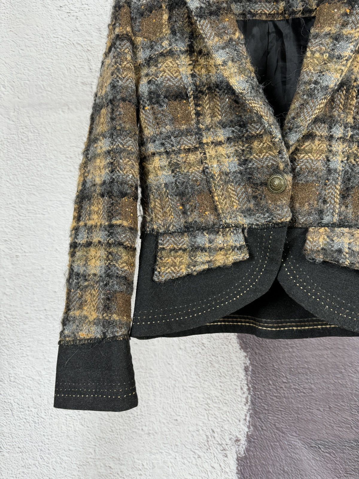 Designer × Vintage Paul Brial vintage tweed blazer jacket size 2 Size S / US 4 / IT 40 - 6 Thumbnail