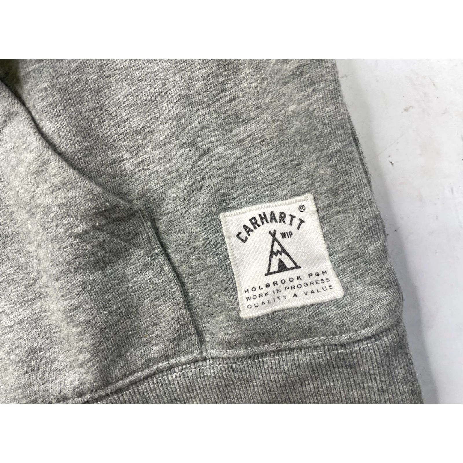 Carhartt Wip Carhartt WIP Hooded Holbrook Sweat Mens Sweatshirt Hoodie Sweatshirt S Gray Size US S / EU 44-46 / 1 - 2 Thumbnail