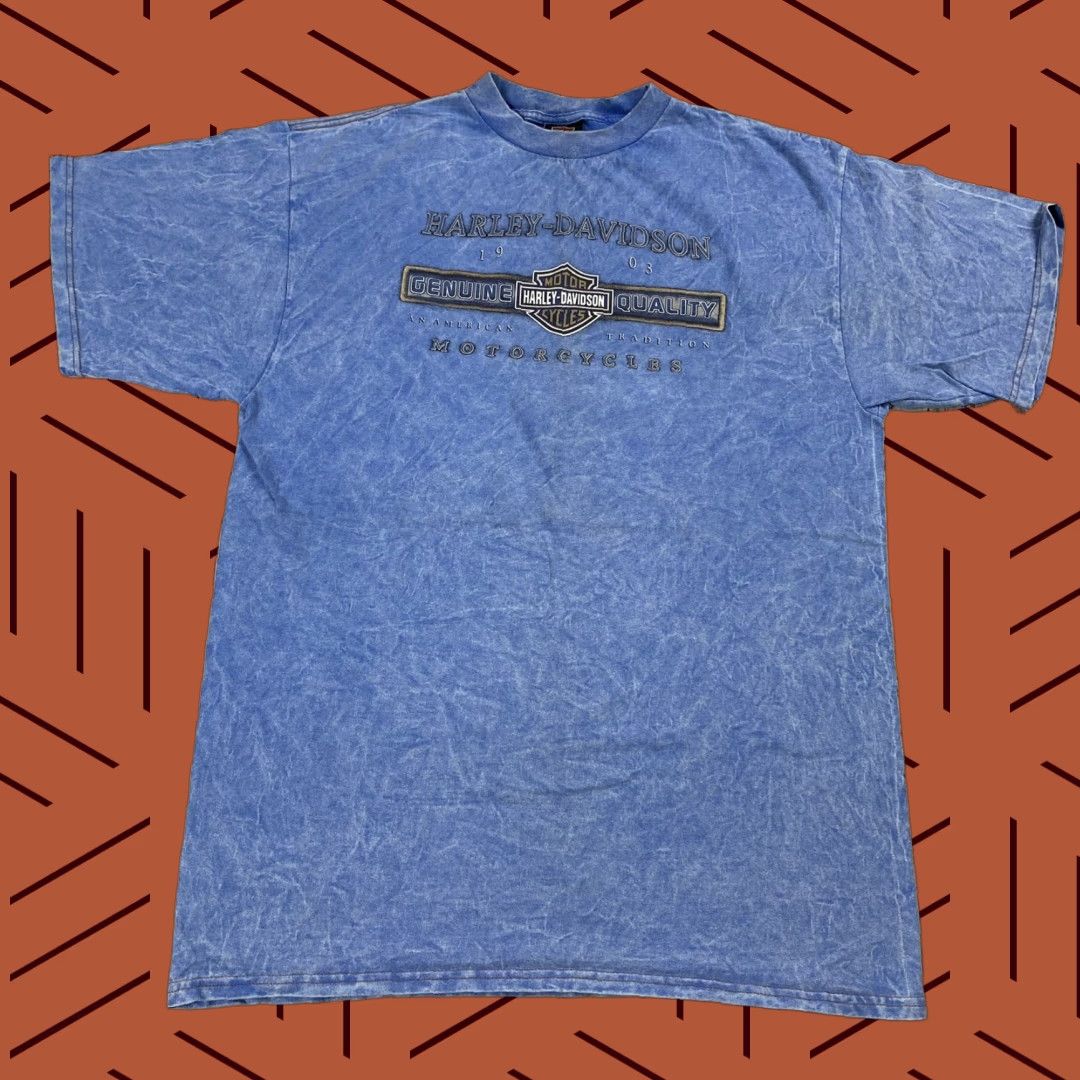 Harley Davidson VINTAGE Harley-Davidson T-Shirt Maui Hawaii 2000s XL Blue Crew Neck Men's T-Shirt Size US XL / EU 56 / 4 - 1 Thumbnail
