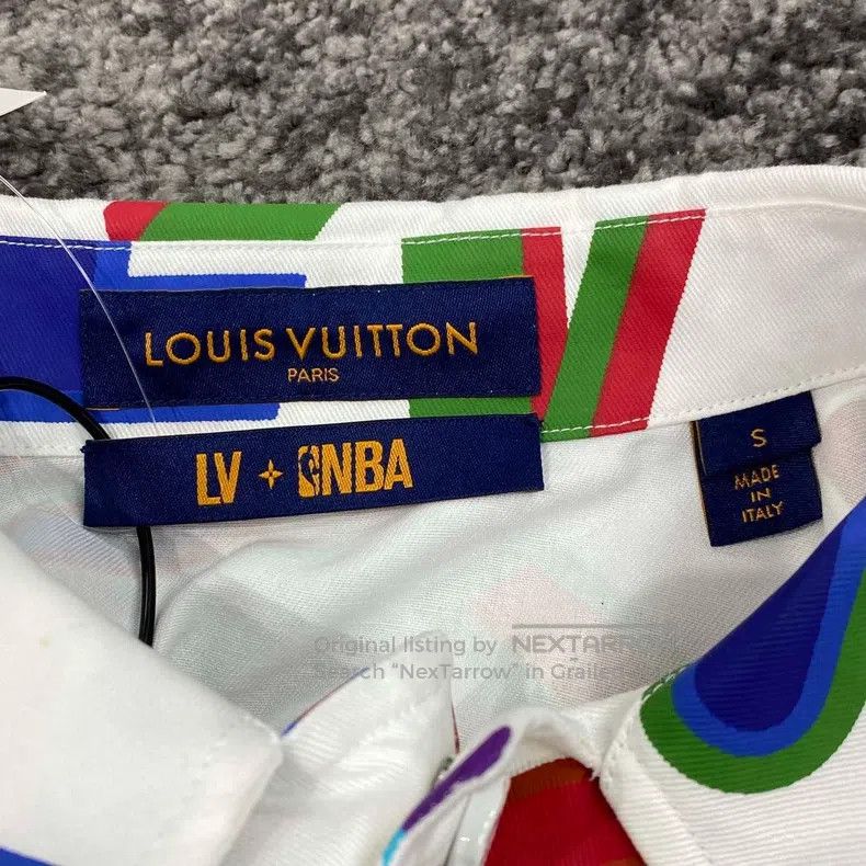 Louis Vuitton Louis Vuitton NBA Full Print Letter Short Sleeve Shirt Size US S / EU 44-46 / 1 - 4 Thumbnail
