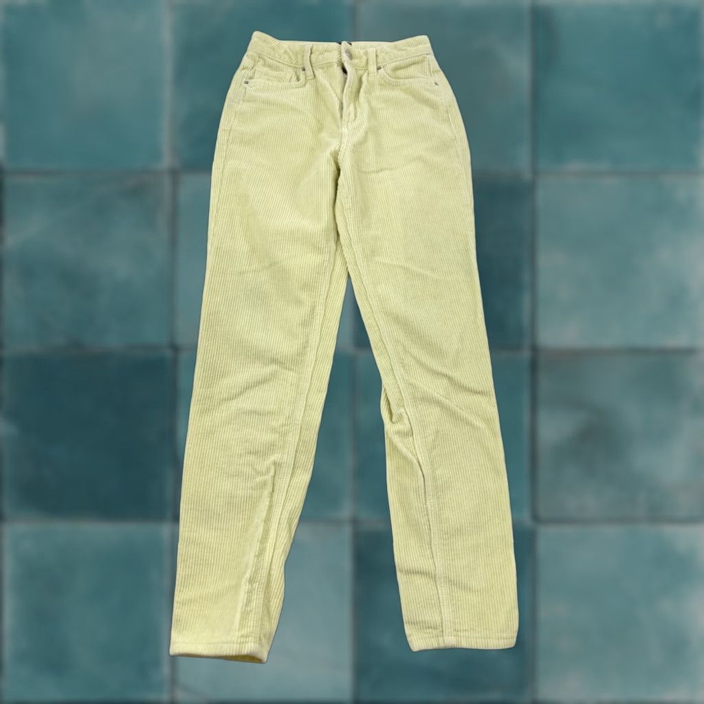 Bdg BDG Corduroy High Rise Mom Pants Women’s Yellow Ankle Size 25 Size 42" / US 20 - 1 Thumbnail