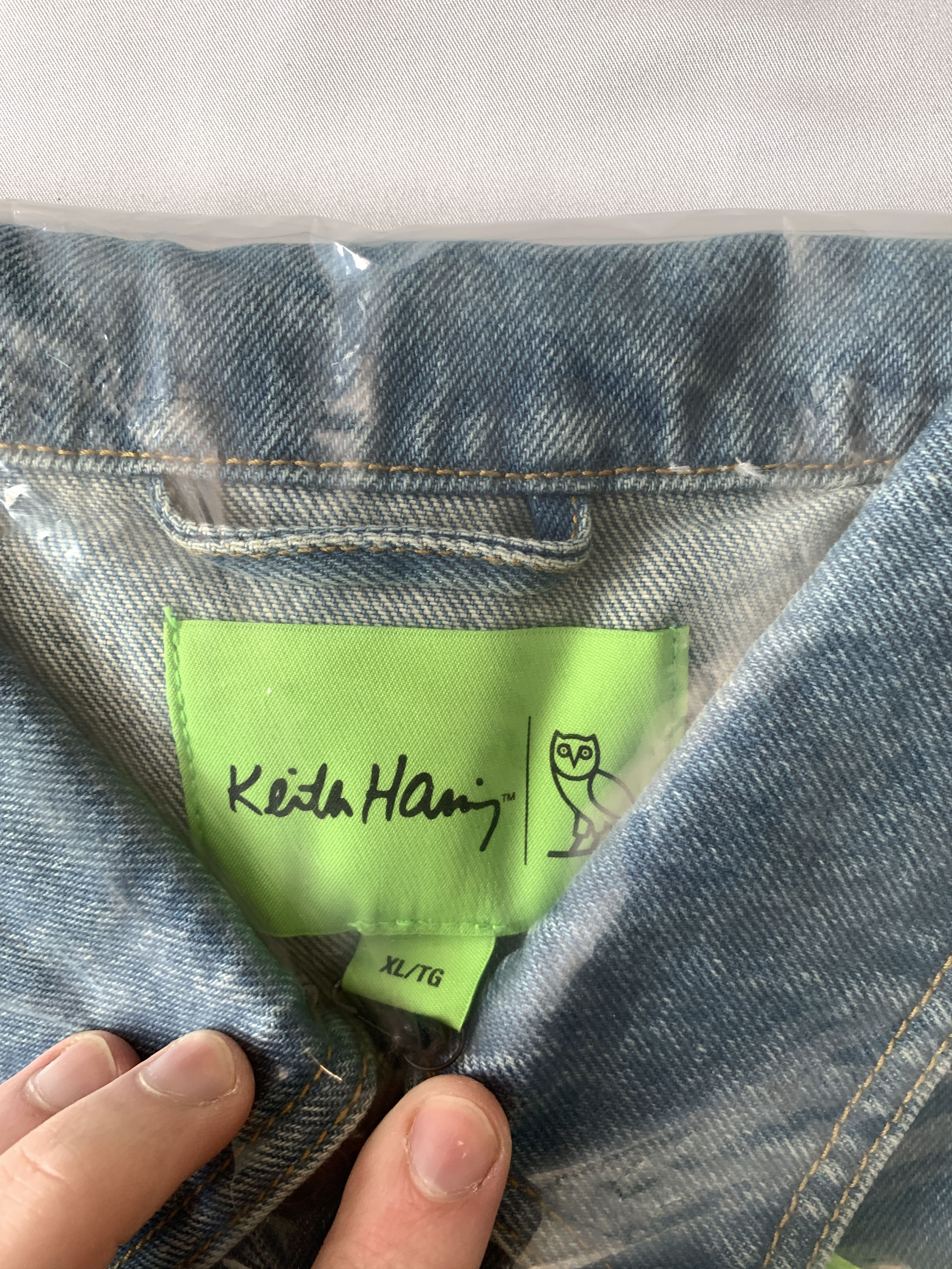 Drake OVO x Keith Haring Denim Trucker Jacket Washed Indigo Size US XL / EU 56 / 4 - 6 Thumbnail