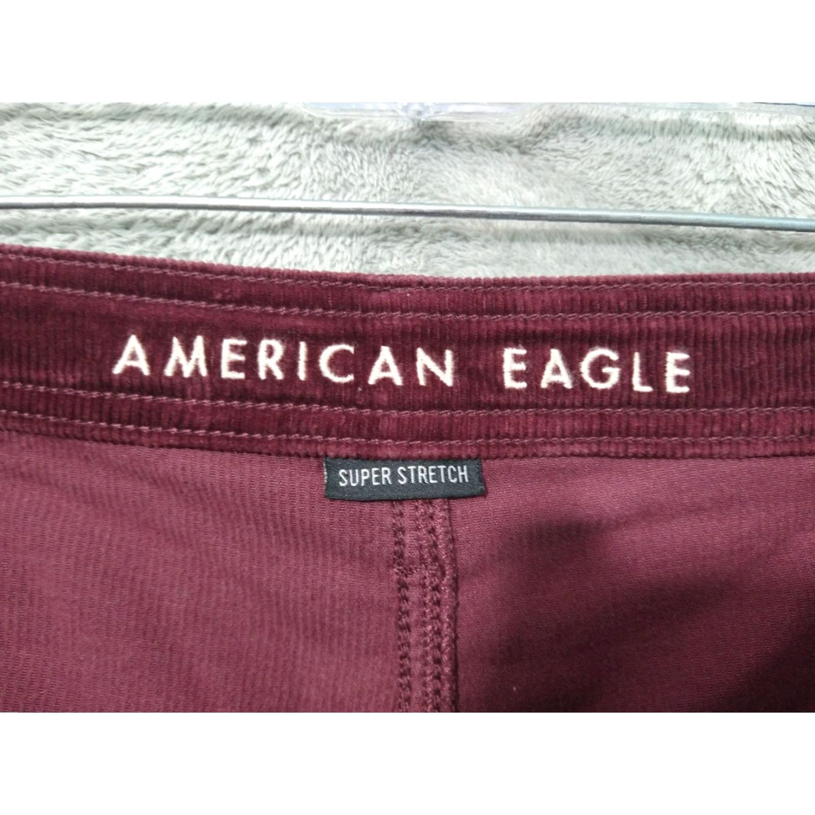 American Eagle Outfitters American Eagle Outfitters Jeans Womens 8 Red Corduroy Jegging High Rise Button Stretch Retro 90s Mens Womens Boys Girls Size 30" / US 8 / IT 44 - 7 Thumbnail