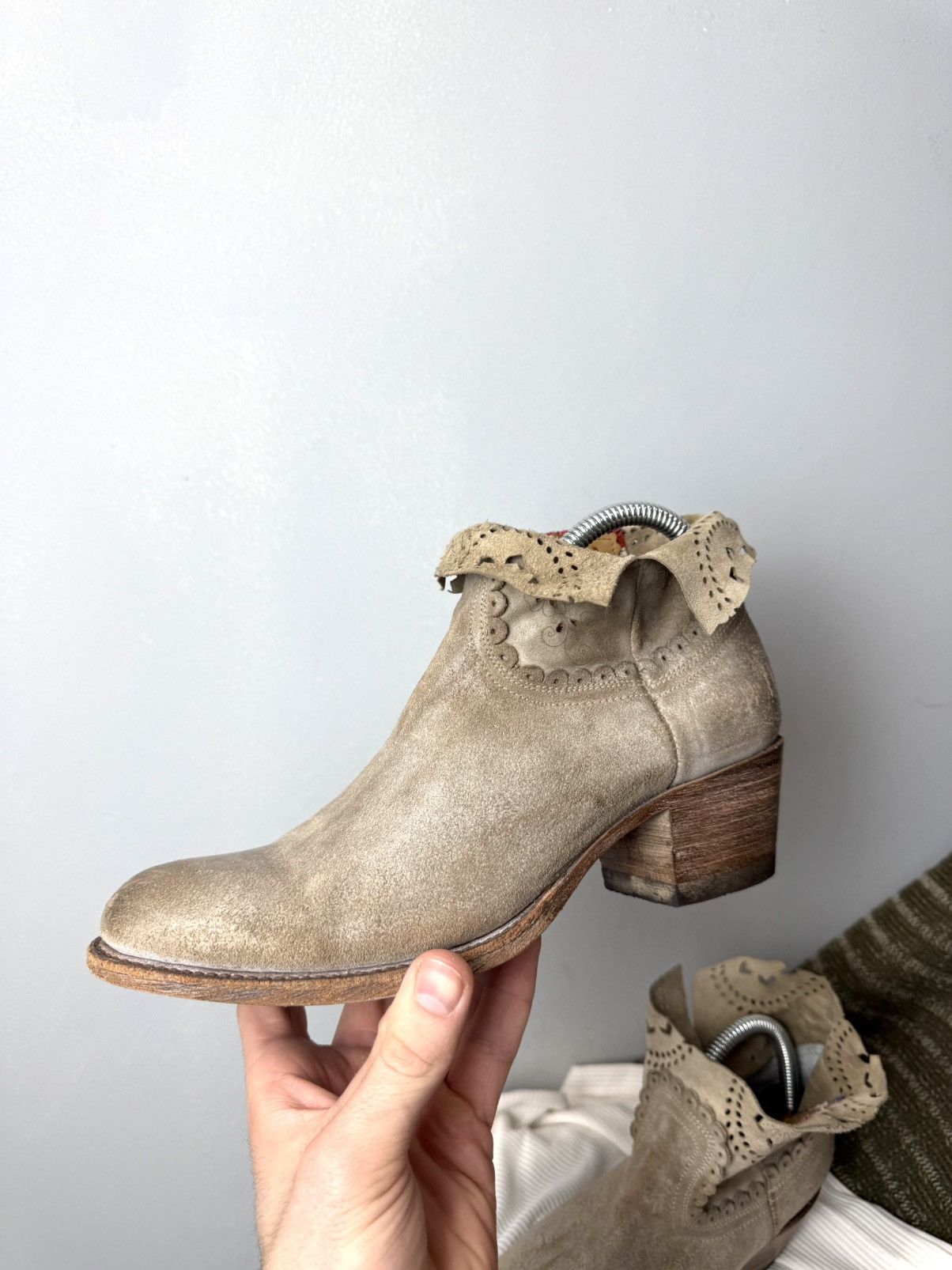 Cowboy Equipment Rare! Vintage Sendra Suede Boots Cowboy Avant Garde Size US 8 / IT 38 - 4 Thumbnail