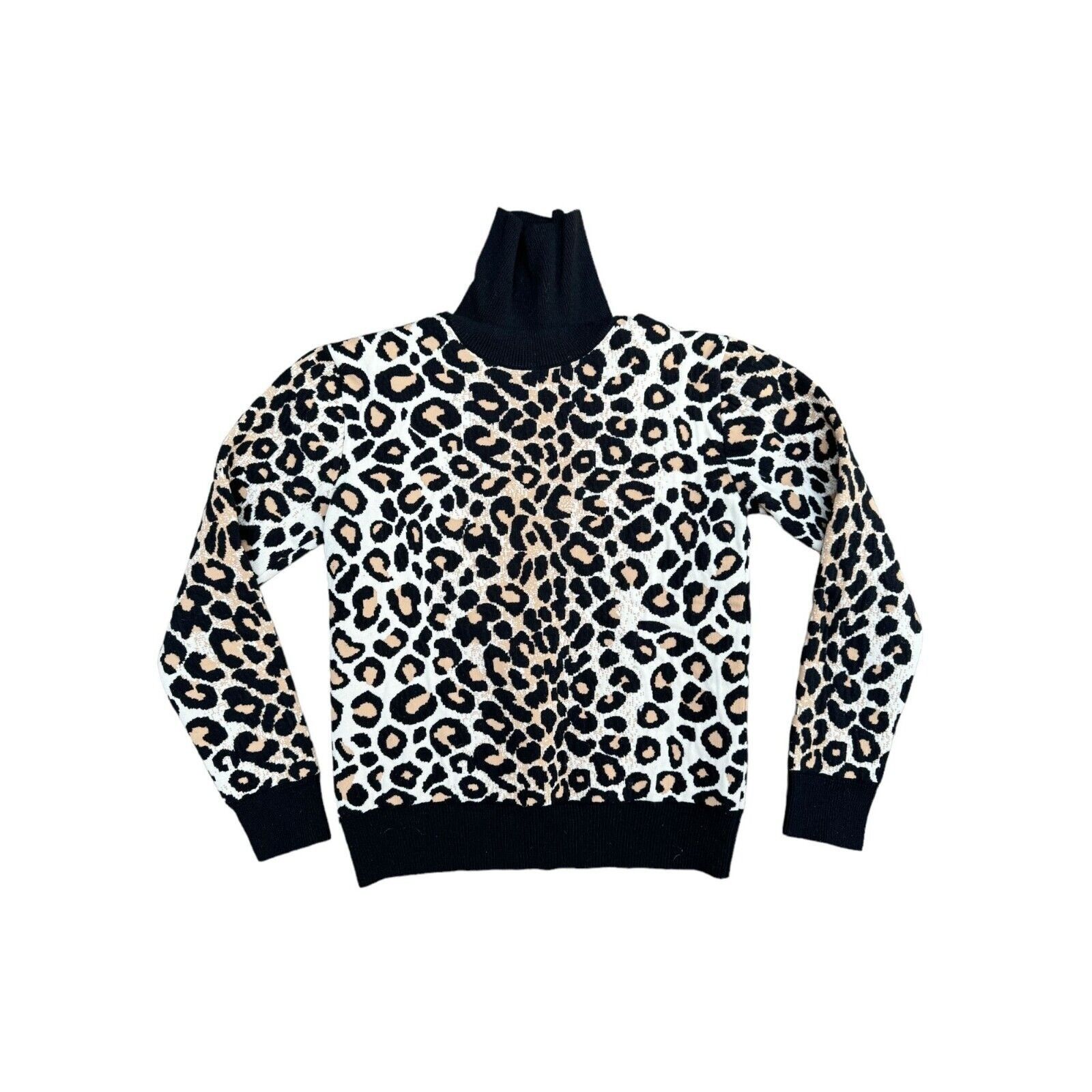 Celine Phoebe Philo Leopard Print Rollneck Sweater Size M / US 6-8 / IT 42-44 - 1 Thumbnail