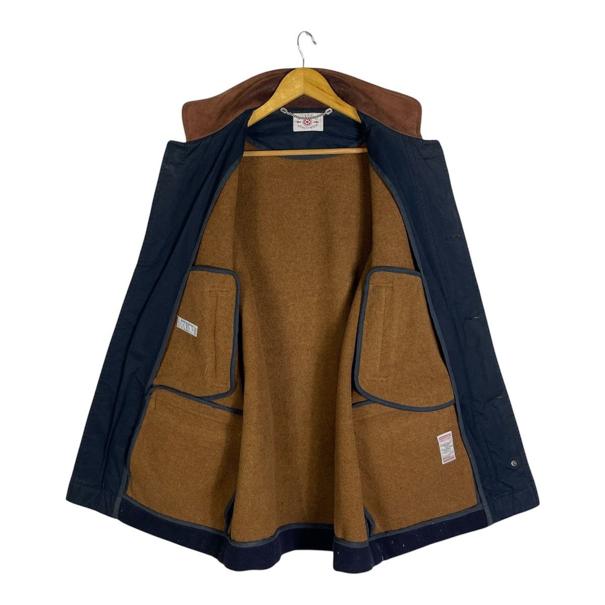 Valentino 80sValentino Garavani Beachwear Wool Ranch Coat Suede Collar Size US M / EU 48-50 / 2 - 3 Thumbnail