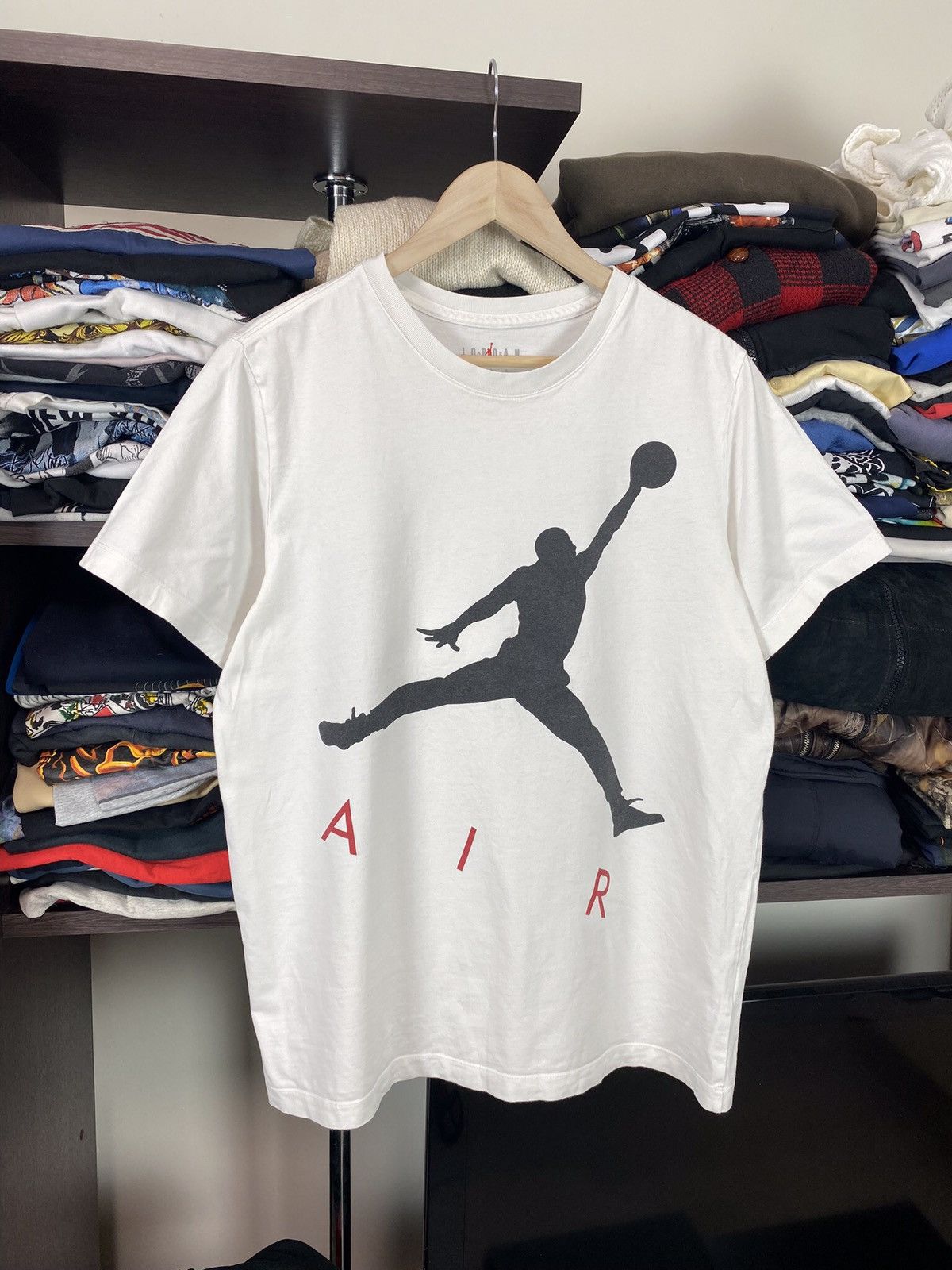 Nike × Vintage Vintage Nike Jordan Full Printed Tee White Size US L / EU 52-54 / 3 - 2 Thumbnail