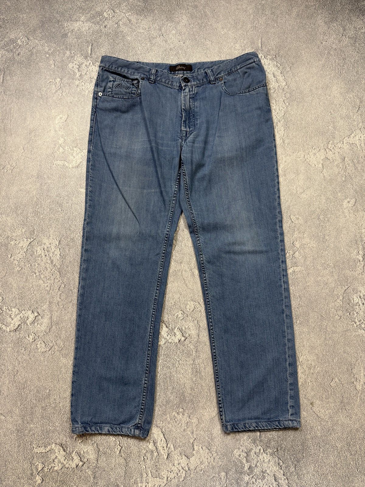 Brioni Mens Vintage Brioni Denim jeans luxury pants distressed Size US 38 / EU 54 - 2 Thumbnail