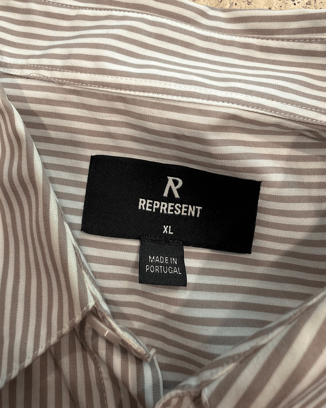 Represent Clo. Represent Short Sleeve Pinstripe Shirt Grey Size US XL / EU 56 / 4 - 4 Thumbnail