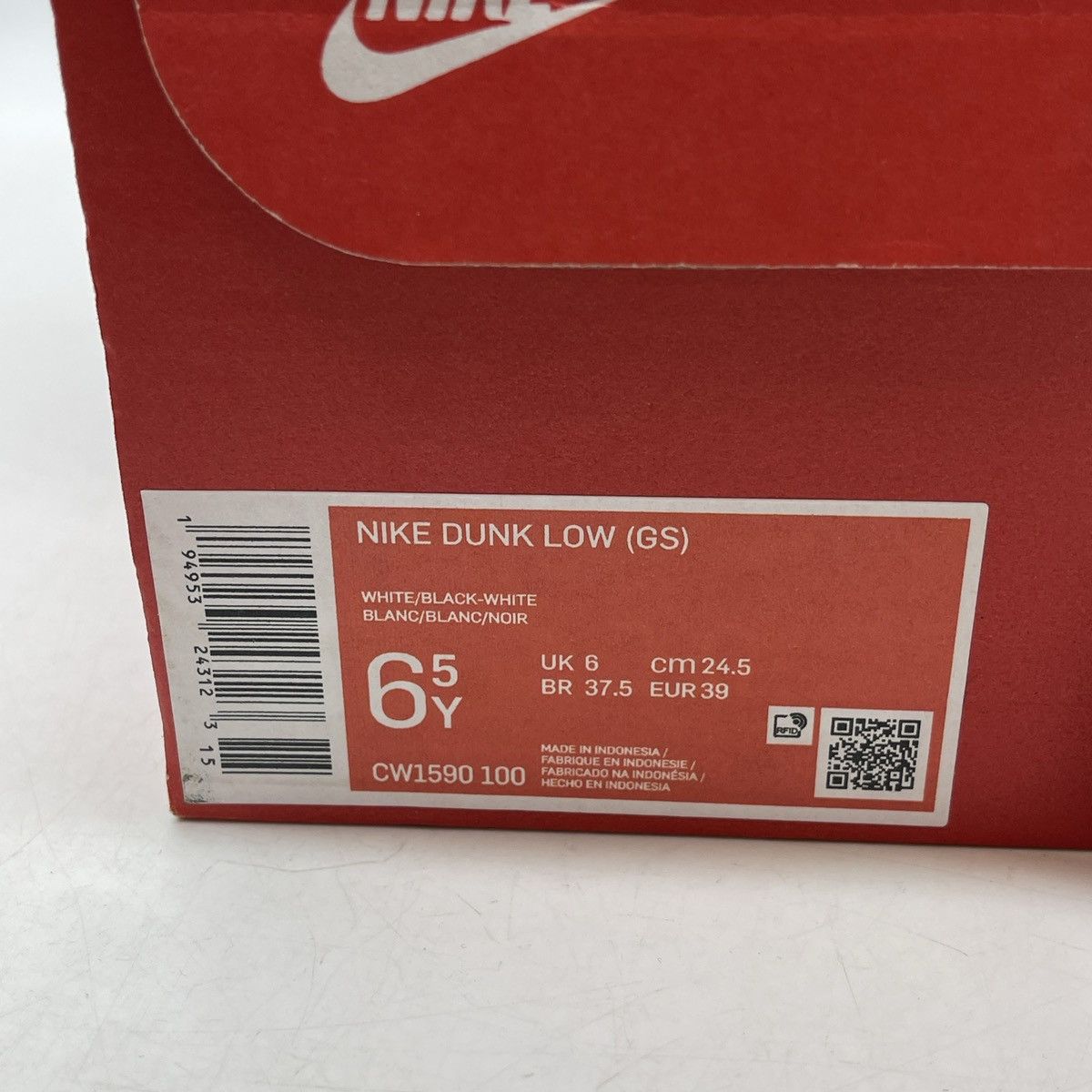 Nike Dunk low black white Size US 6.5 / EU 39-40 - 9 Thumbnail