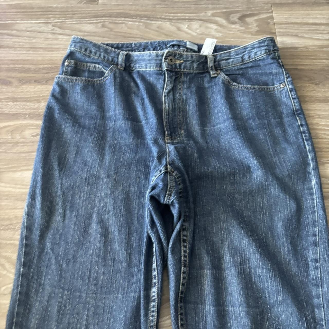 Vintage Crazy Vintage Y2K/2000s Baggy Dark Wash Bootcut Denim Jeans! 34x32 Size US 34 / EU 50 - 5 Thumbnail