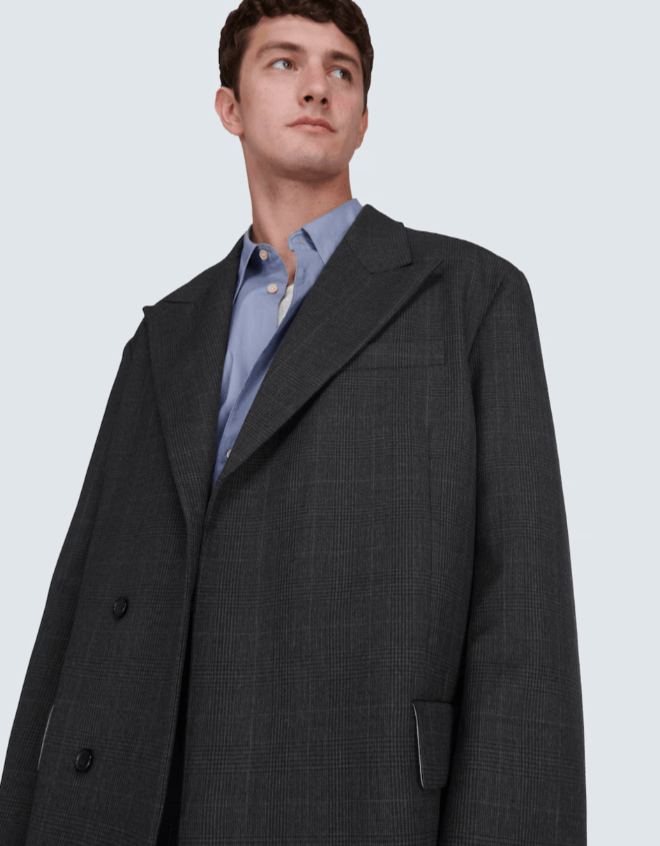 Acne Studios ACNE STUDIOS Fine-check Double-breasted Blazer Size US S / EU 44-46 / 1 - 13 Thumbnail