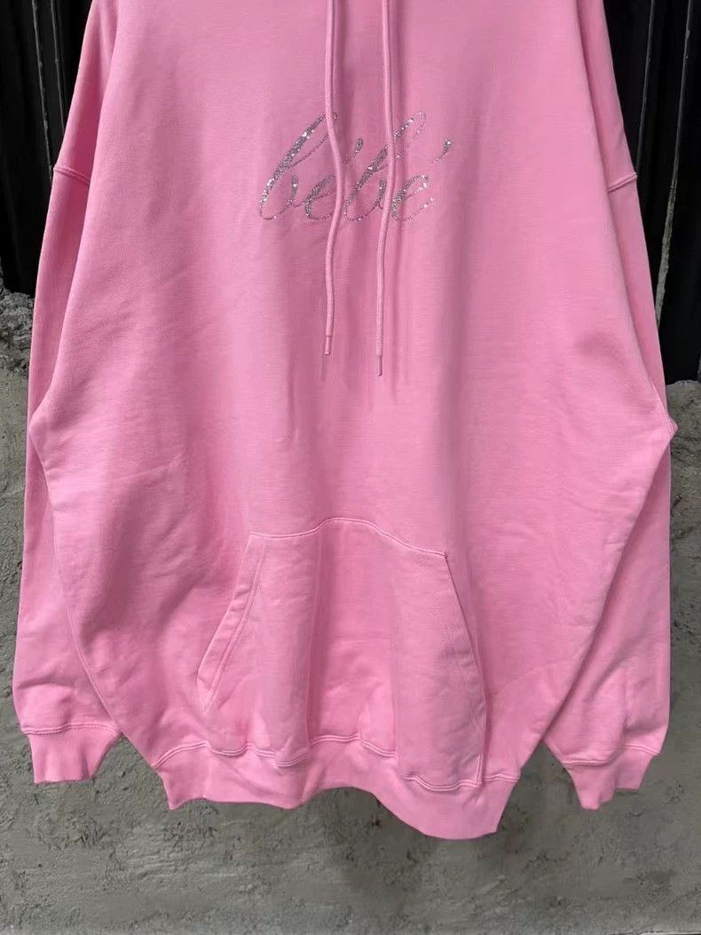 Balenciaga Balenciaga Pink Rhinestone Hoodie 2503-Nextarrow Size US S / EU 44-46 / 1 - 4 Thumbnail