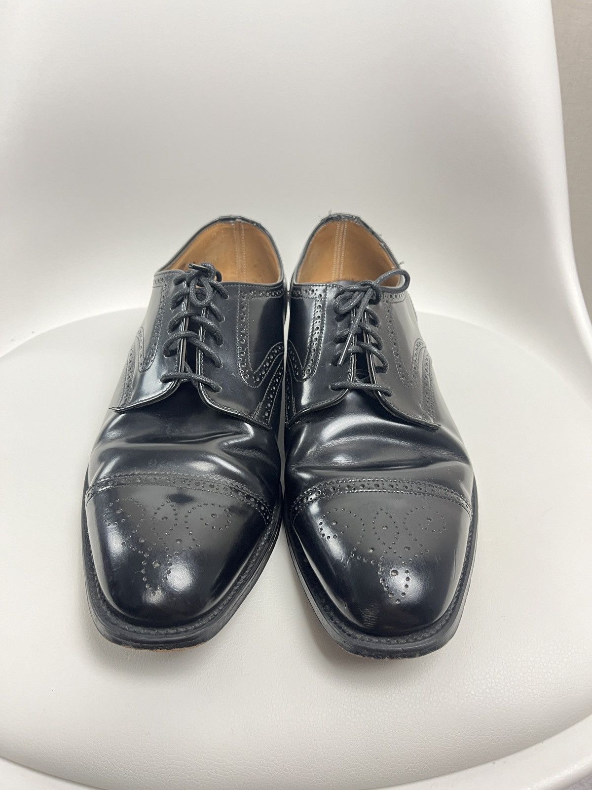 Cheaney Vintage Joseph Cheaney Oxford Brogue Shoes Calf Leather UK 9 Size US 9 / EU 42 - 5 Thumbnail