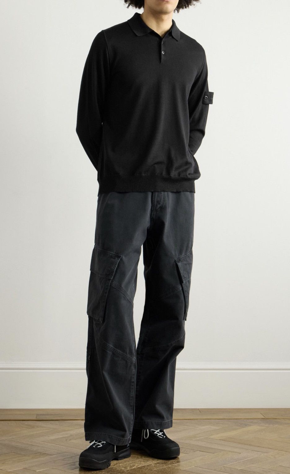 Stone Island Stone Island Ghost Wool Navy Blue Polo Shirt Sz L MSRP $525 Size US L / EU 52-54 / 3 - 4 Thumbnail