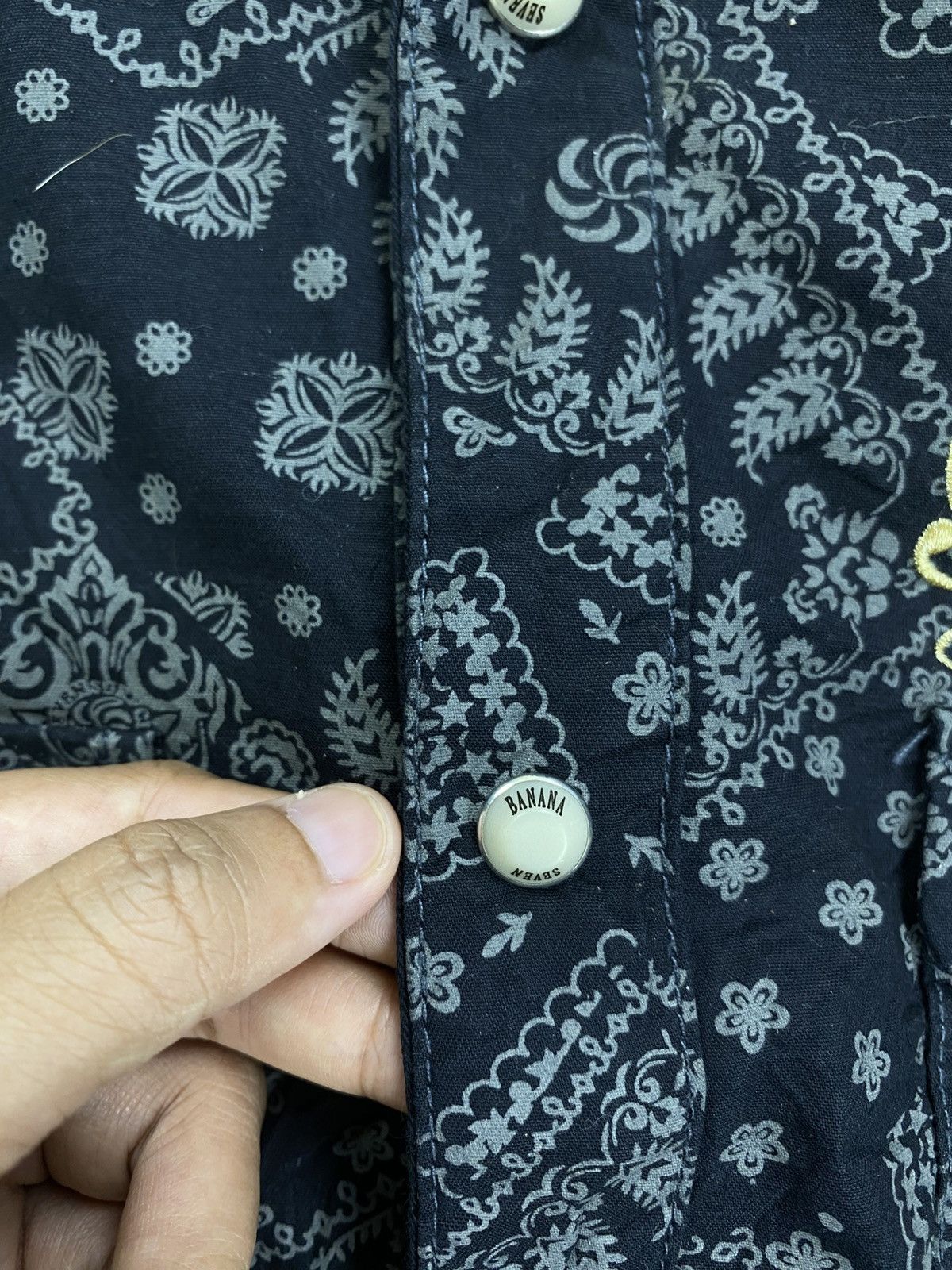 14th Addiction × Beauty Beast × Vintage Vtg Banana Seven Embroidery Logo FullPrinted Button Up Shirt Size US M / EU 48-50 / 2 - 8 Thumbnail