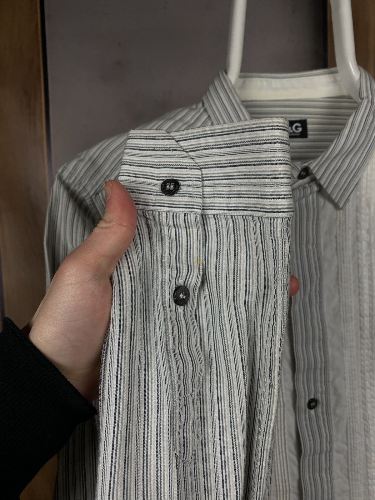 Dolce & Gabbana 🍇Vintage 90s Shirt Button Up Dolce & Gabbanas Striped Tee🍇 Size US M / EU 48-50 / 2 - 3 Thumbnail