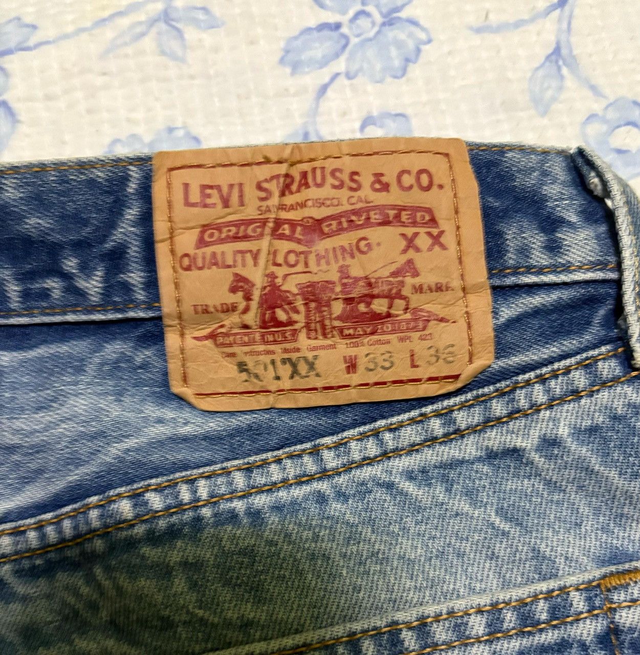 Levi's × Levi's Vintage Clothing Levis 501 Distressed Denim Pant Size US 32 / EU 48 - 15 Thumbnail