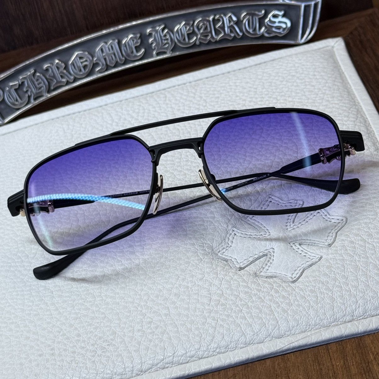 Chrome Hearts Chrome Hearts MAGNUM II 1/1 Lüx Lilac Sunglasses Size ONE SIZE - 9 Thumbnail