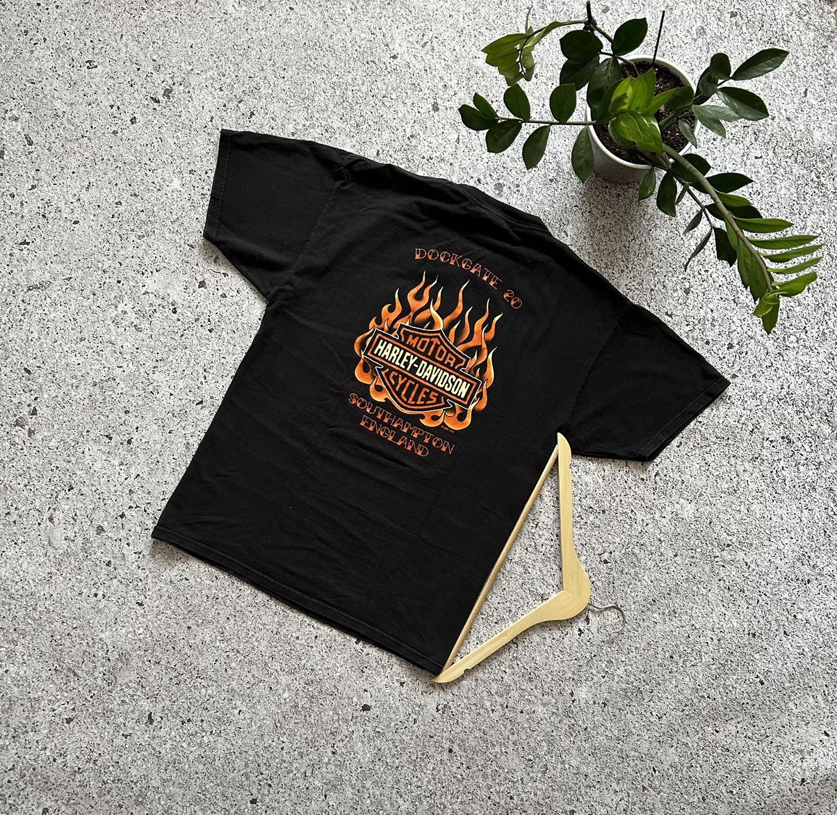 Band Tees × Harley Davidson × Vintage Vintage Harley Davidson Dockgate Southampton T-Shirt 2007 Size US XL / EU 56 / 4 - 2 Thumbnail