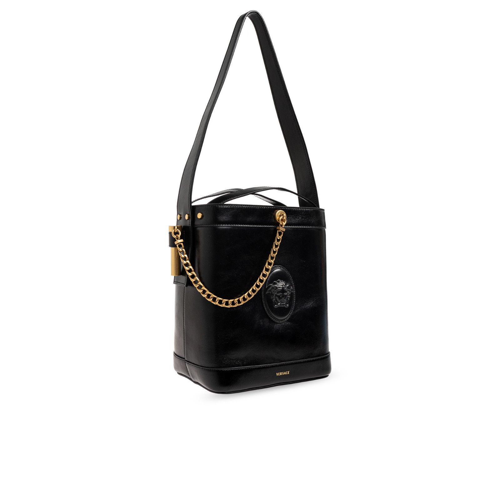 Versace VERSACE Pivot Small Black Bucket Bag New & Authentic Size ONE SIZE - 3 Thumbnail