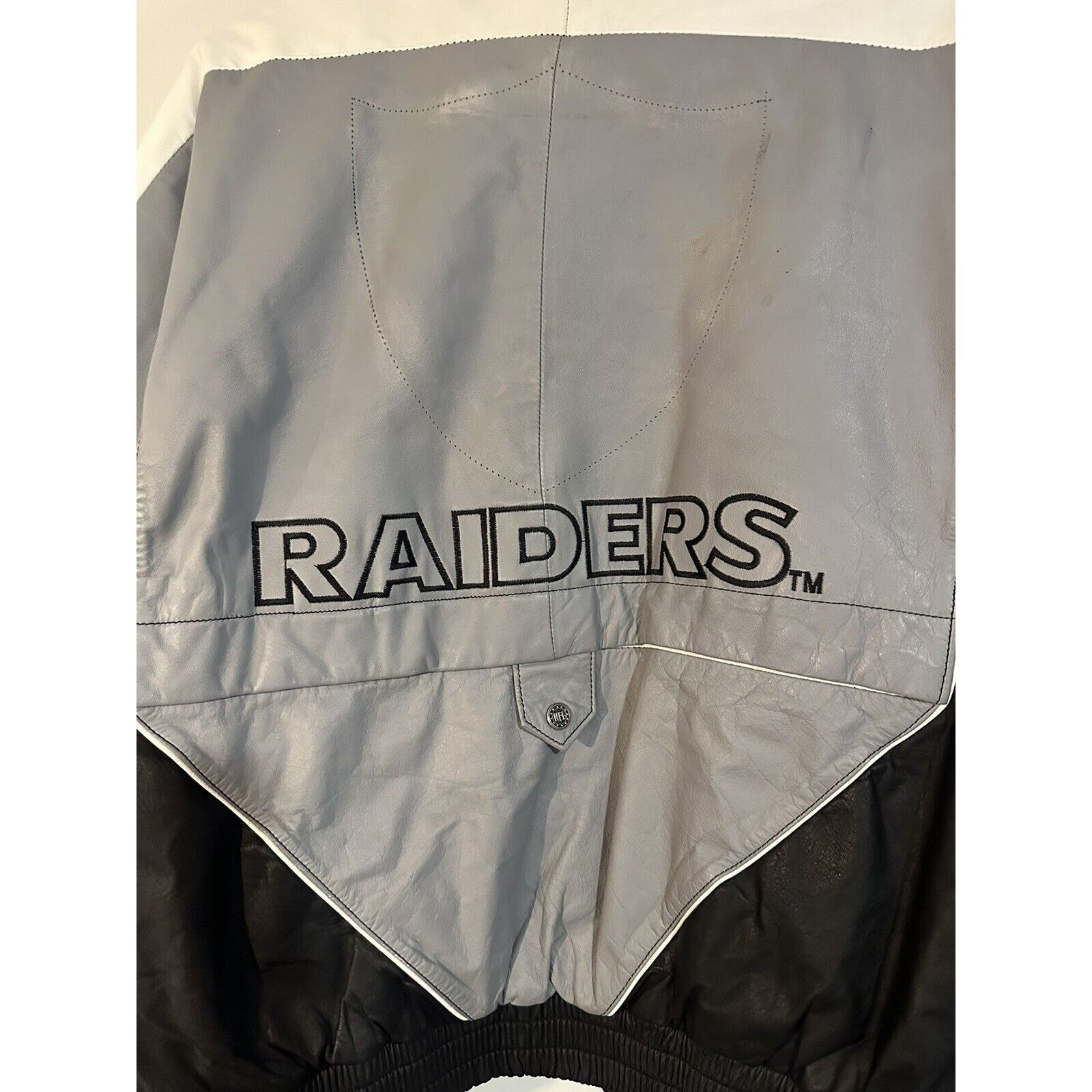 NFL Vintage LADAS sports Inc Raiders Leather Jacket Size US XXL / EU 58 / 5 - 6 Thumbnail