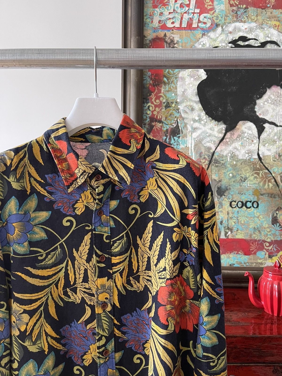 Vintage Floral printed Shirt Size US M / EU 48-50 / 2 - 2 Thumbnail