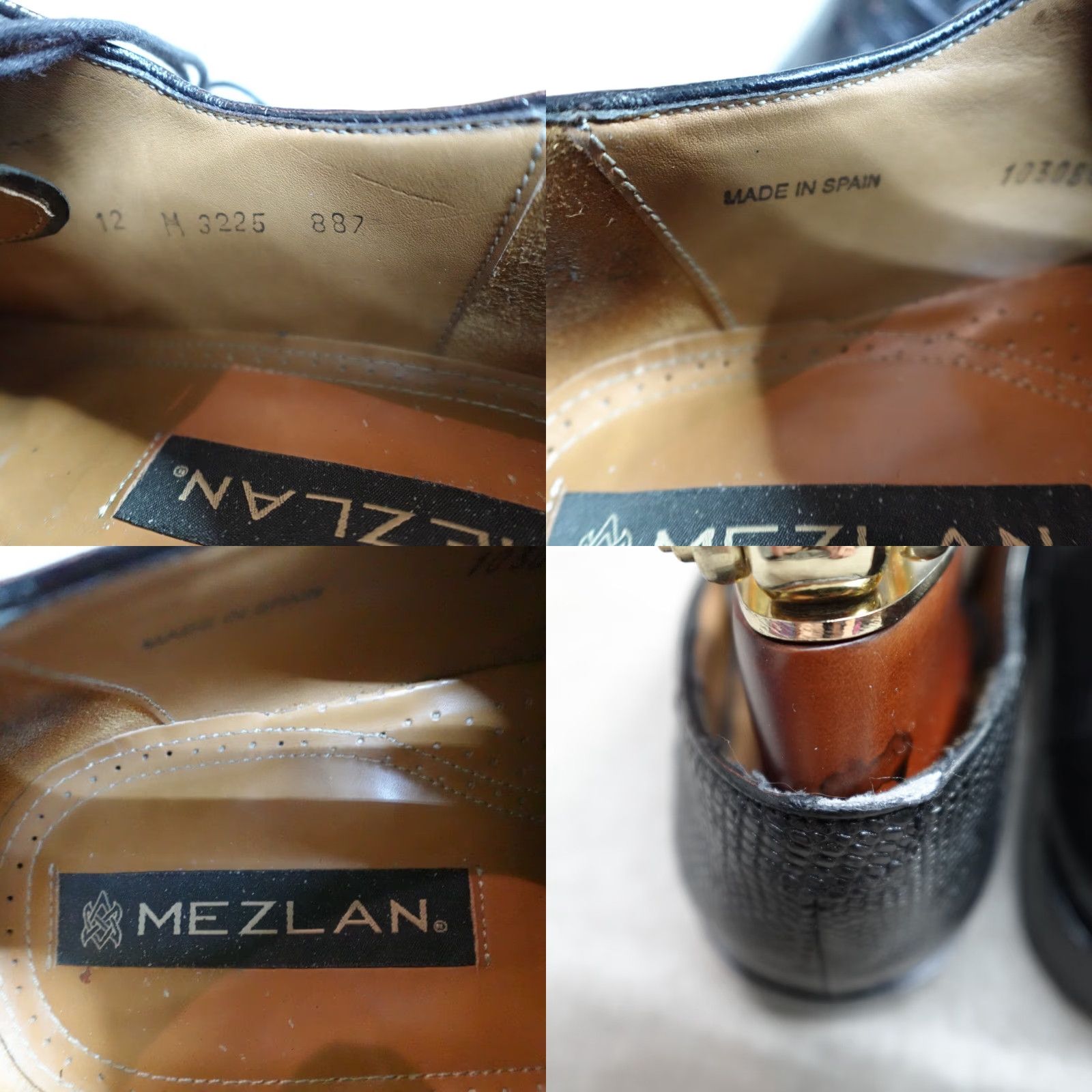 Mezlan Mezlan Shoes 12 Black Crocodile Cap Toe Oxford Lace Exotic Made in Spain Mens Leather Cap Toe Oxford Shoes Black 12 Mezlan Shoes Spain Men Size ONE SIZE - 8 Thumbnail