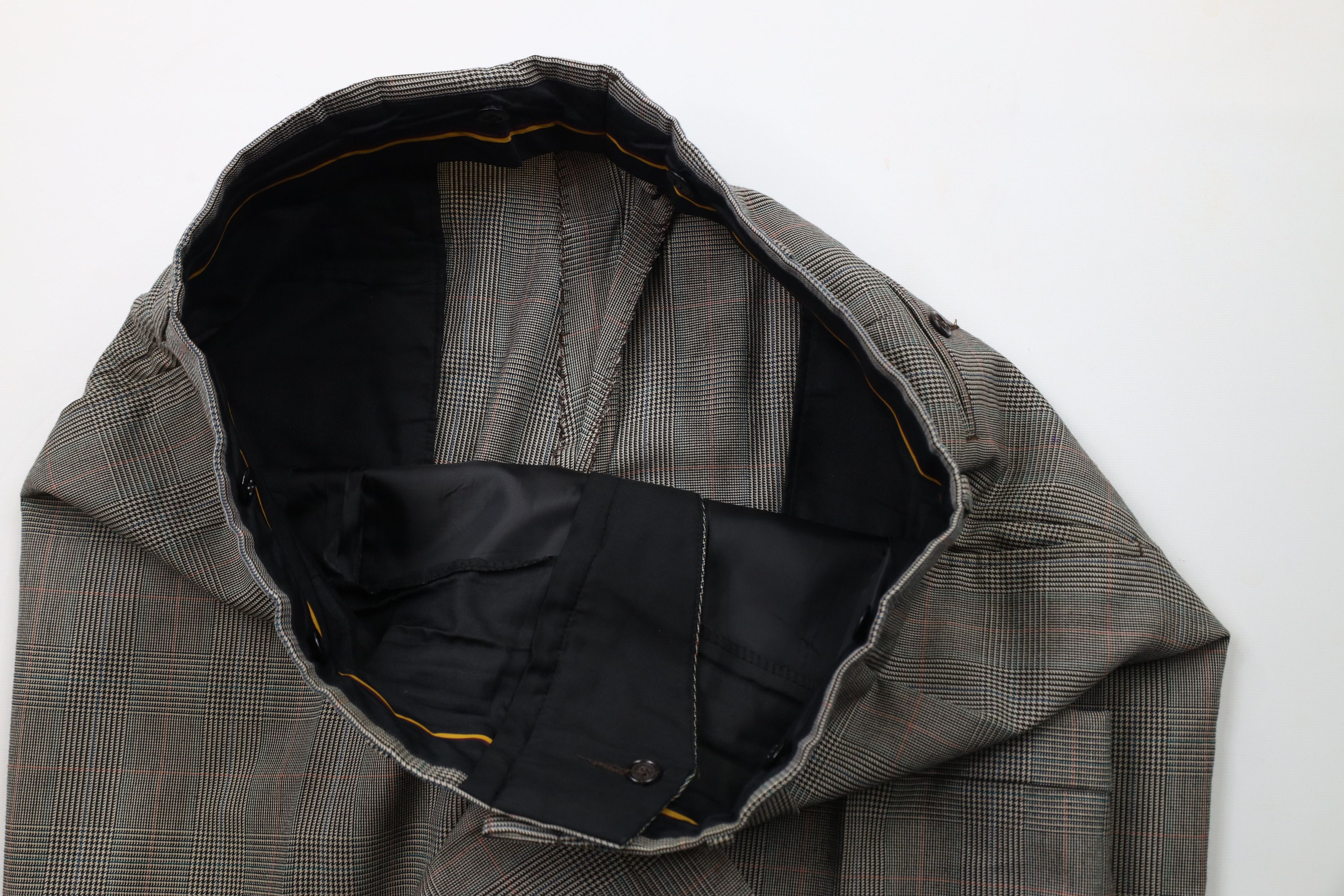 Vintage Vintage 70s Streetwear 2 Piece Wool Suit Houndstooth Size 46R - 10 Thumbnail