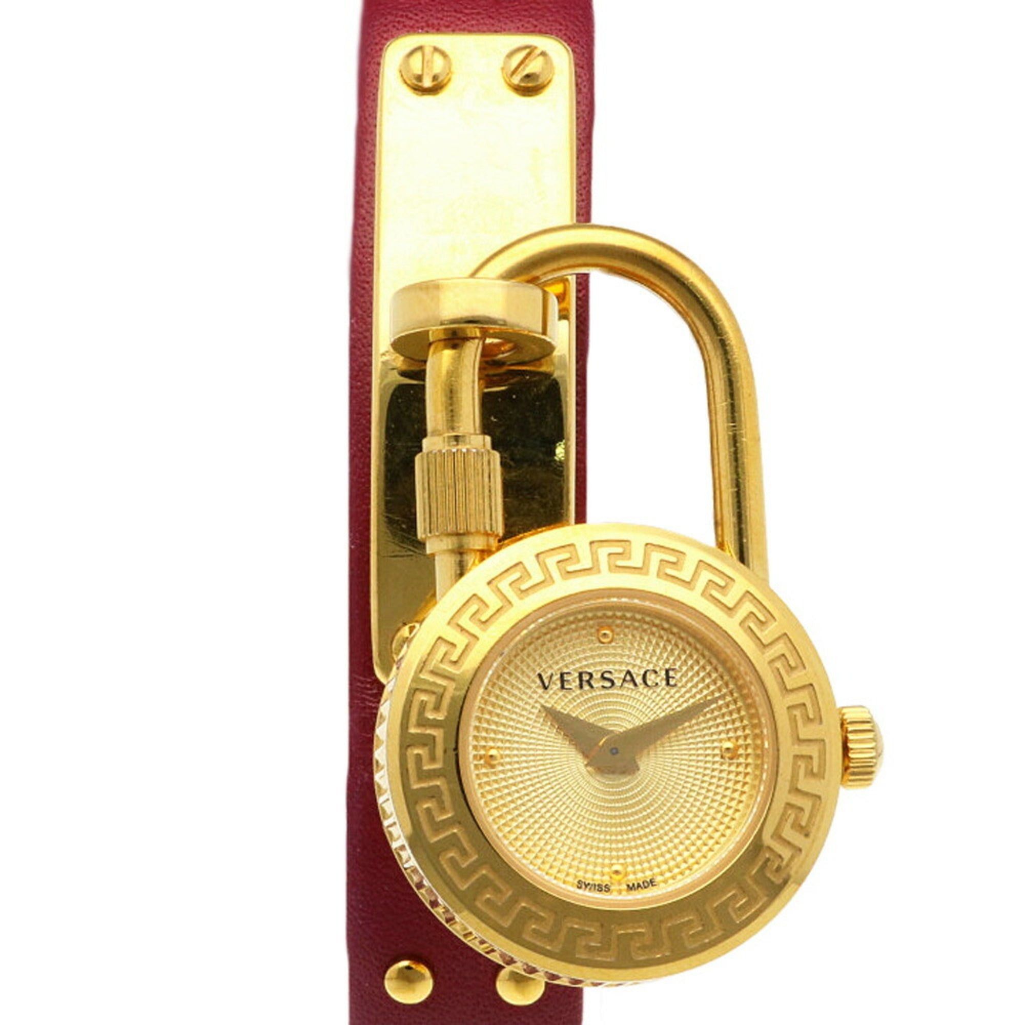 image of Versace Watch Stainless Steel Quartz Ladies in Black, Women's